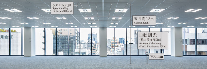 The rental office floor of PMO Akihabara kita (December 2018)